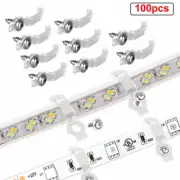 100Pcs/kit Mounting Bracket Clip Fastener For Fixing 5050 RGB LED Strip Lights