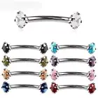 316L Stainless Steel Eyebrow Barbell Piercing Earrings Helix Ring Labret Jewelry