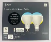 C By GE Tunable White Indoor Floodlight Smart Bulbs LED BR30 800 Lumens 2 Pack