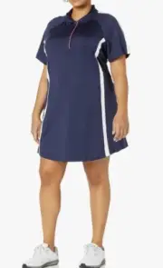 New W/Tags Callaway Golf Ladies Swing Tech Color Block Dress Caviar Sz. 1X