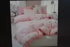 Queen Bedding Duvet Cover Set Blush Pink Pom Poms 1 Duvet Cover & 2 Pillowcases