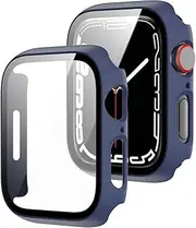 For Apple Watch Series 7 45mm Midnight Blue Full Protective Screen Protector Case Cover