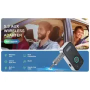 Wireless Bluetooth 5.3 Transmitter Receiver 3.5mm 2 in 1 Audio Adapter Aux Car