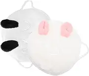 2Pcs Facial Towel Masks Reusable Hot Compress Skincare Towels for Women Soft and Comfortable Facial Steaming Towel Cute Patterns for Routine