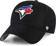 47 Brand Forty Seven Toronto Blue Jays Black MVP Curved Visor Velcroback Cap