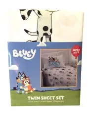 BLUEY Twin Size Sheet Set Bluey Bingo Coco Muffin Chloe & More Polyester