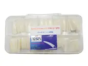 AEON Nail Tip Box Straight False Fake Acrylic Art Tips UV Gel - Natural 540pcs