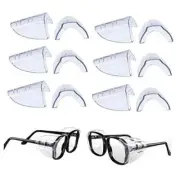 Korty 6 Pairs Eye Glasses Side Shields,Slip on Side Shields for Safety Glasses