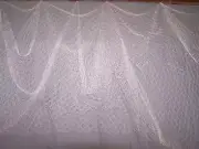 210' x 7' WEDDING DECORATION / BRIDAL RECEPTION WHITE DIAMOND MESH NYLON 1"