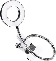 Healvian 1pc LED Beauty Nail Lamp Folding Table Lamp Manicure Desktop Light (Silver)