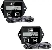 2PCS Tachometer Motorcycle Tachometer Timer Timer Beach Bike Motorboat Lawn Mower Timer