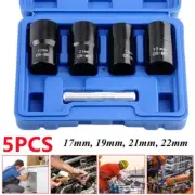 5Pcs Locking Wheel Nut Remover Set Stud Bolt Impact Twist Socket Extractor Tool