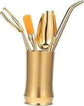 CIYODO 5Pcs Pure Copper Tea Tools Storage Canisters Functional Tea Ceremony Utensils for Home Office Decor Lightweight and