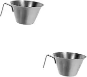 ULTECHNOVO Pcs Stainless Steel Espresso Measuring Cup Metal Pitcher for Breastmilk for Kitchen