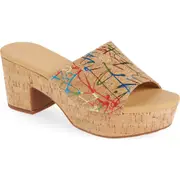 Chocolat Blu Golden Platform Sandal in Graffiti Cork at Nordstrom, Size 7