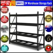 Giantz 2M Warehouse Racking Shelving Heavy Duty Steel Garage Storage Rack Black