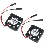 2pcs Raspberry Pi 4B Fan DC Brushless Cooling Fan 3.3V 5V Heatsink Cooler Rad...