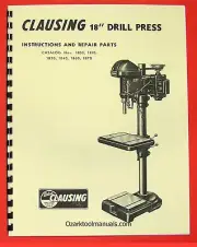 CLAUSING Atlas 18" 1800 Series Drill Press Owner Operating Part Manual 0151
