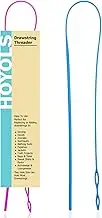 HOYOLS Drawstring Threader, Flexible Plastic Nylon Needle for Quick & Easy Sewing Ribbon Elastic Tape, and Wool Yarn Craft Replacement Tools 2 Pcs