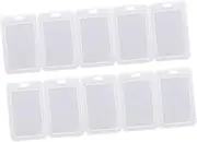 COMNESTBI 20Pcs Transparent Id Card Holders Name Tag Holders for Students Office and Travel Easy Open Clamshell Design for Secure Protection