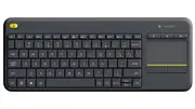Logitech Wireless Keyboard K400 Plus, Black, USB Receiver, Inbuilt Touch Pad (Powered by 2xAA, included) 920-007165