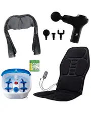 Pursonic Total Relaxation Bundle With Foot Spa & Massage Gun