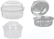 Food Containers With Hinged Lids - Packware Salad, Snack, Serving, Noodle Bowl - Takeaway Reusable Microwave Freezer Safe for Home Restaurant (100, 24 OZ Dome Lids)