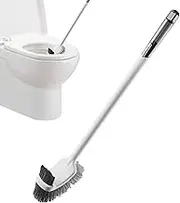 Toilet Scrubber Brush,Long Handled Toilet Brush For Deep Cleaning - Long Handled Crevice Cleaning Brush Ensures No Blind Spots For Bathroom