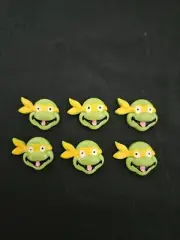 Ninja Turtles Michelangelo Flatback 6pk DIY bows Scrapbooking Craft NEW