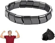 [Generic] Sweevly Hematite Bracelet - Hematite Stone Magnet Silver Bracelet for Men, Crafted from Pure Hematit - Sweevly Band Reconnects You to Your Natural Confidence and Drive
