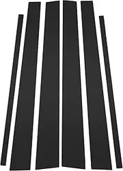 X AUTOHAUX 6 Pcs Front Rear Left Right Car Door Pillar Window Trim for Toyota 4Runner 1996-2002 Plastic Black