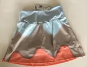 RARE adidas x Marimekko 15" Skort XS $65 Multicolor/Ice Blue Skirt Womens Tennis