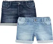 [Simple Joys by Carter's] Girls' Denim Shorts, Pack of 2