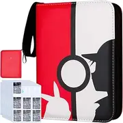 Large 9 Pocket Card Binder with Zipper, 1260 Pockets Trading Card Album Games Card Holder Book with 70 Removable Sleeves for Baseball Cards, Photos
