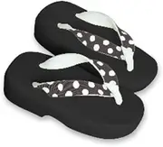 Hajime(一歩) [One Step] [Hajime] Geta Clogs, Soft and Water Resistant, Made of Sponge, XXS Black/Dot x Black, Dot x Black (Dots x Black/XXS), dot/black, XXS(16.5cm)