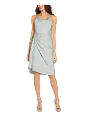 AIDAN AIDAN MATTOX Womens Green Adjustable Slip Silhouette Pullover Dress 6