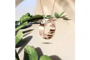 Ring Pendant Necklace Embellished With SWAROVSKI Crystals