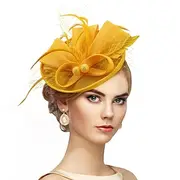 Small Tea Party Hat - 2025 Kentucky Derby Fascinator Pillbox Hat Headdress for Women