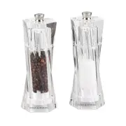 Cole & Mason Aldeburgh 14cm Acrylic Salt & Pepper Mill Set - Clear