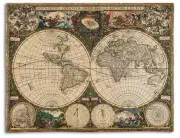 72x54 OLD WORLD MAP Globe Tapestry Afghan Throw Blanket
