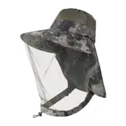 Bee Netting Hat Beekeeper Bucket Hat with Mesh Portable Polyester Fishing Cap