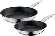 [WMF] Permadur Advance 2-Piece Induction Frying Pan Set 28 + 24 cm Stainless Steel Frying Pan Cromargan Stainless Steel Coating, Oven-Safe