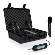 Pyle Portable Universal Wireless Microphone System-UHF Quad Channel