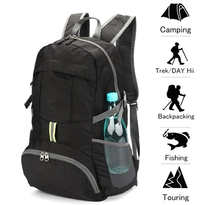 35L Women Men Kids Ultralight Packable Hiking Daypack Backpack Day Back Pack