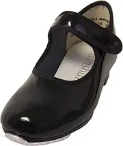 Danz N Motion Danshuz Toddler/Child Black-Patent Hook and Loop Touch Closure Tap Shoes