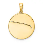 Ss/Gold Plated Sterling Silver Gold-Plated & Cz Aries Zodiac Pendant