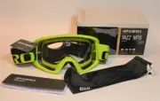 NIB GIRO TAZZ MTB Mountain Bike Goggle Lime color Clear Lens Size Adult Large