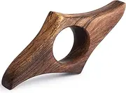 [IMPROVED DESIGN - ANGLED HOLE] TILISMA Thumb Book Page Holder - Handmade Walnut Book Accessories - Reading Accessories to Read in Bed - Gifts for Book Lovers, Bookworm Gifts, Literary Gifts (Medium)
