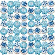 Fun Express 72 Pc Winter Snowflake Erasers - 1 inch - Snowflakes Theme Party Favors and Stocking Stuffers
