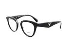 RARE New PRADA Ornate Black Designer CatEye Eyeglasses Frame PR 26SV 1AB-1O1 VPR
